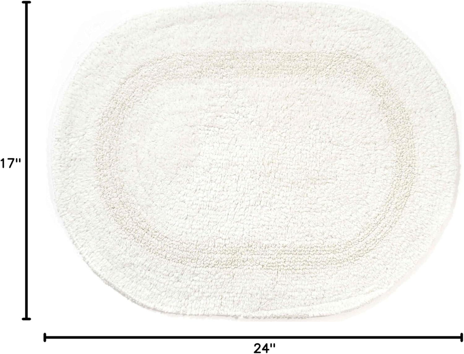 Chesapeake Oval Tub Mat Ivory (17"x24")