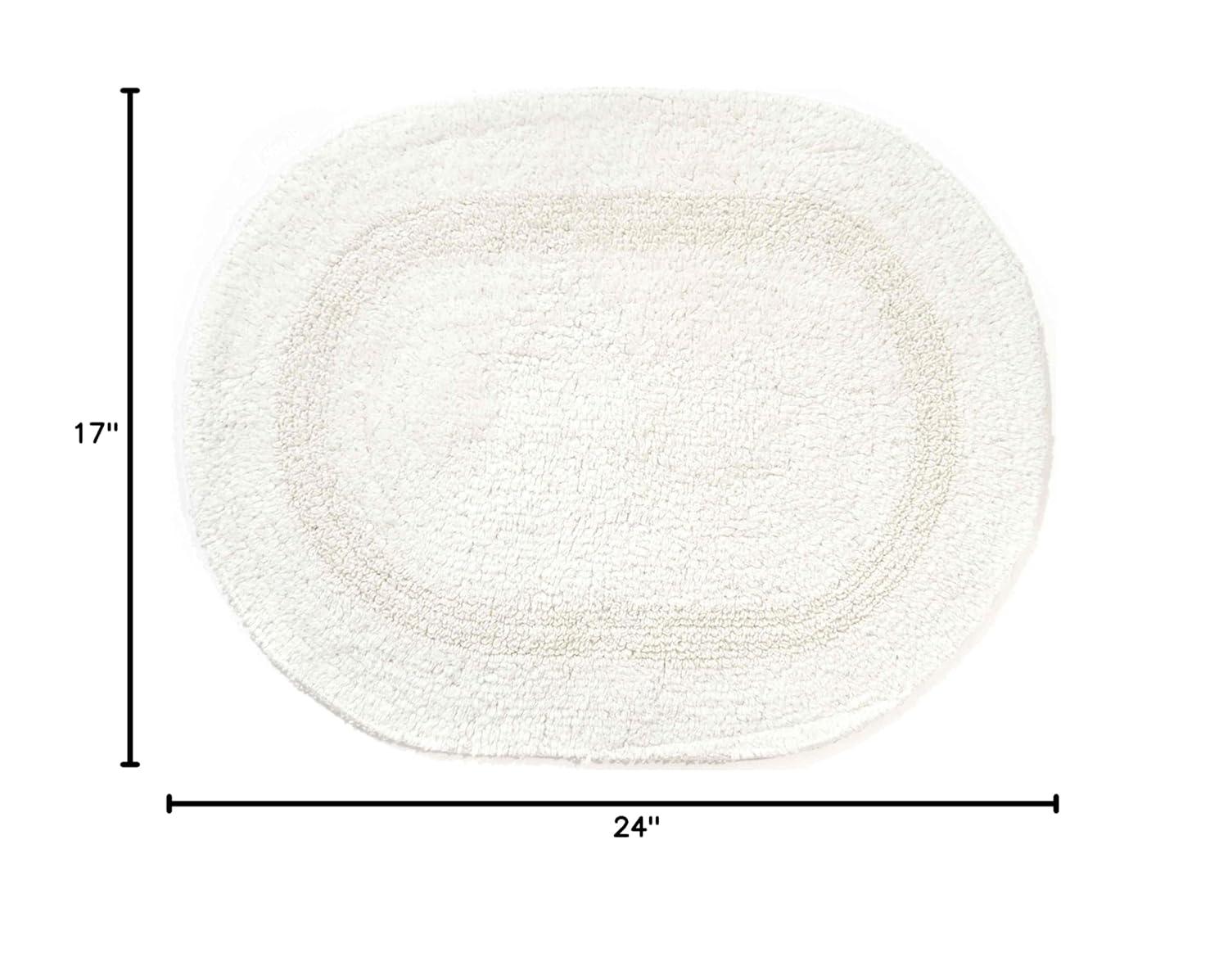 Chesapeake Oval Tub Mat Ivory (17"x24")