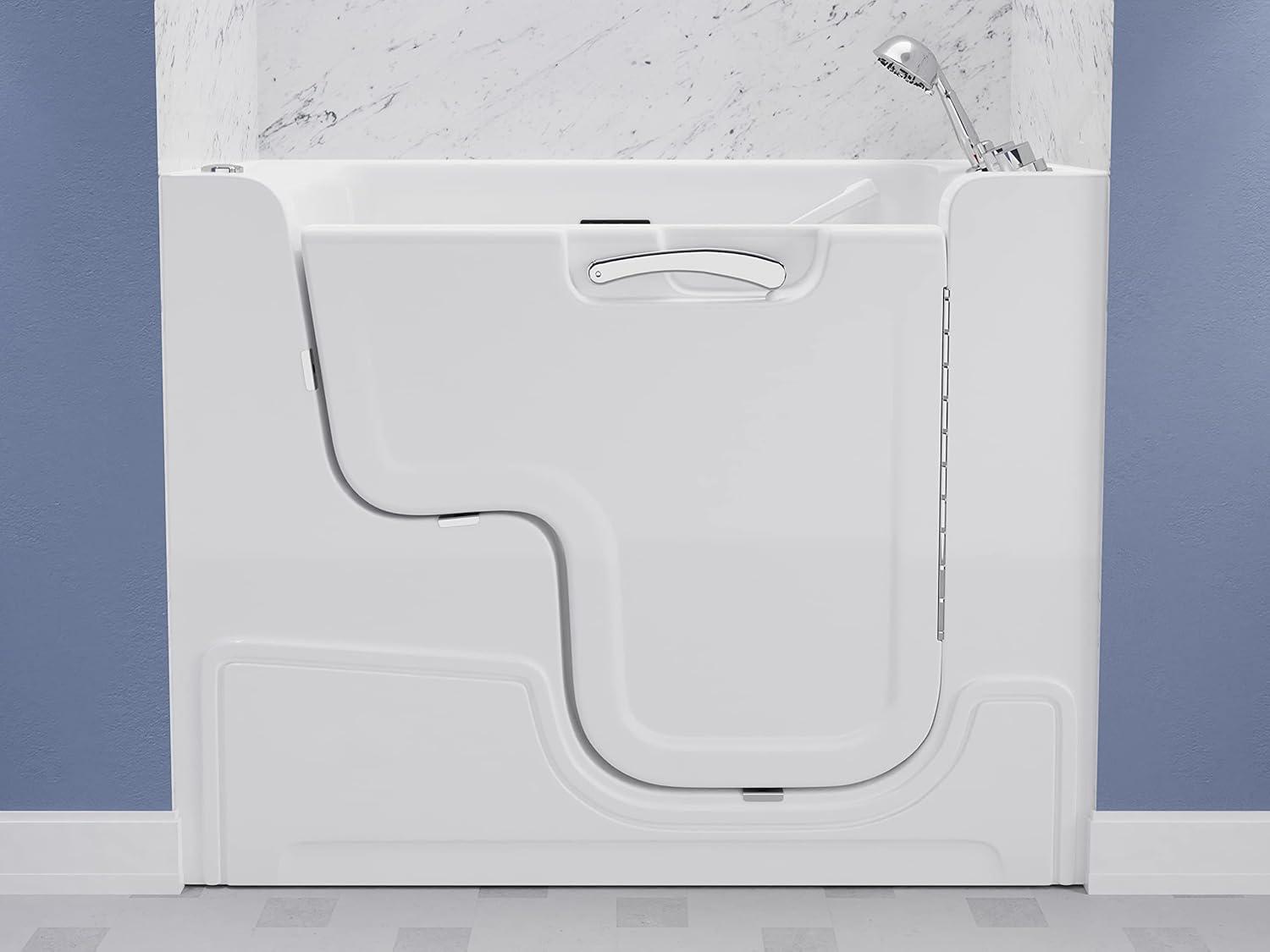 52.5'' x 29.37'' Walk-in Acrylic Bathtub with Faucet