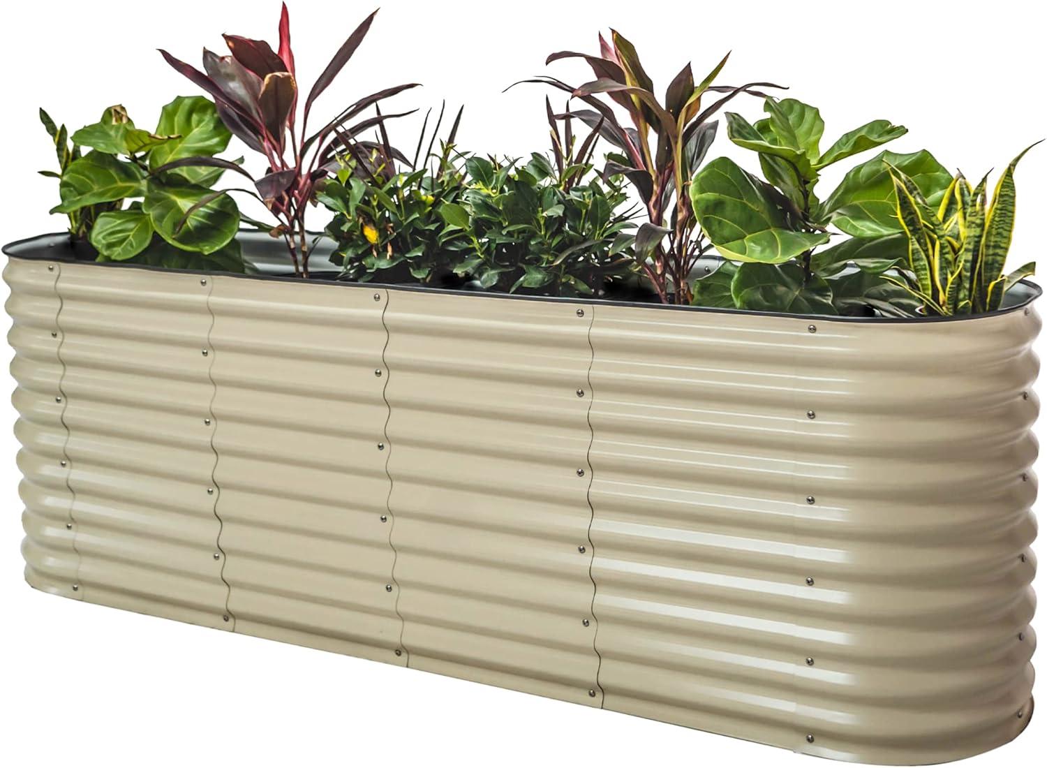 32" Tall 9 In 1 Modular Metal Outdoor Raised Garden Bed