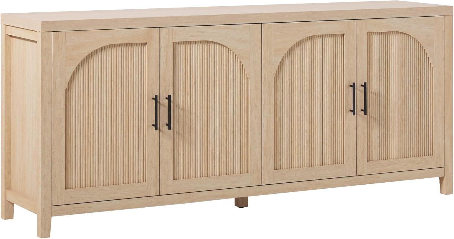 Millwood Pines Eilisha Modern Reeded Sideboard with Arched Doors