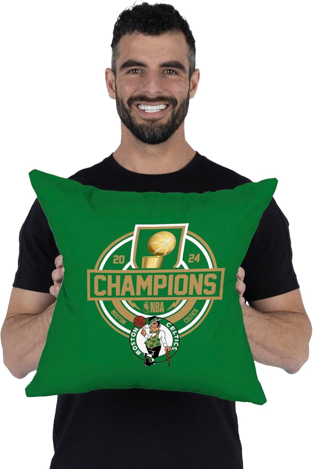 The Northwest Group Boston Celtics 2024 NBA Finals Champions 18" x 18" Two For One Throw Pillow