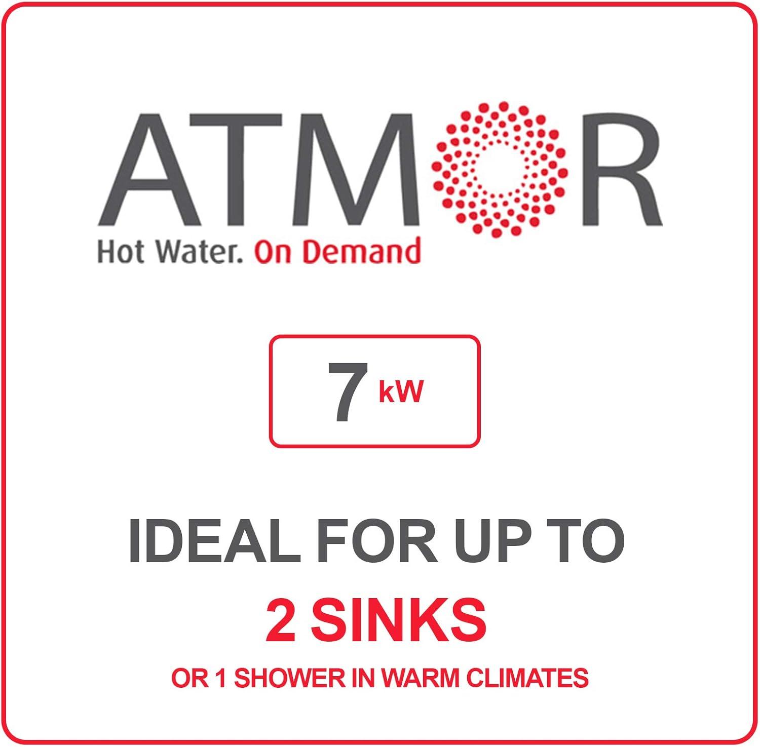 Atmor 7kW/240V 1.6 GPM Electric Tankless Water Heater Up to 2 Sinks Nationwide or 1 Shower in Warm Climates