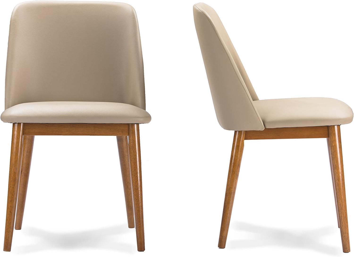 George Oliver Eli 18'' H Faux Leather Upholstered Side Chair (Set of 2)