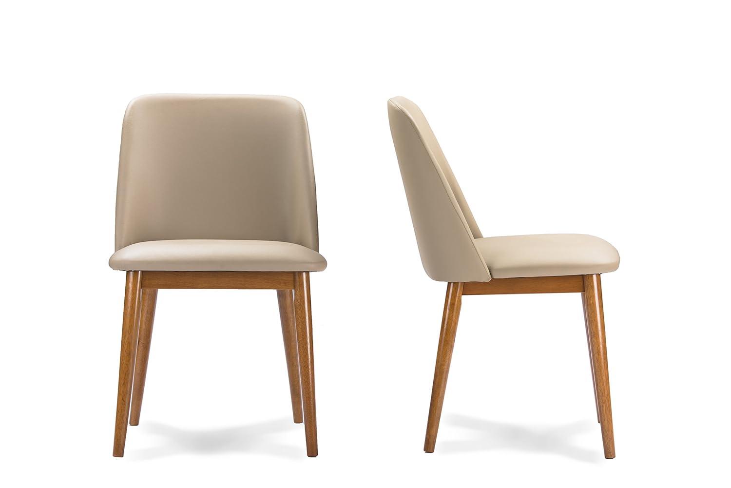George Oliver Hartlepool 18'' H Faux Leather Upholstered Side Chair (Set of 2)
