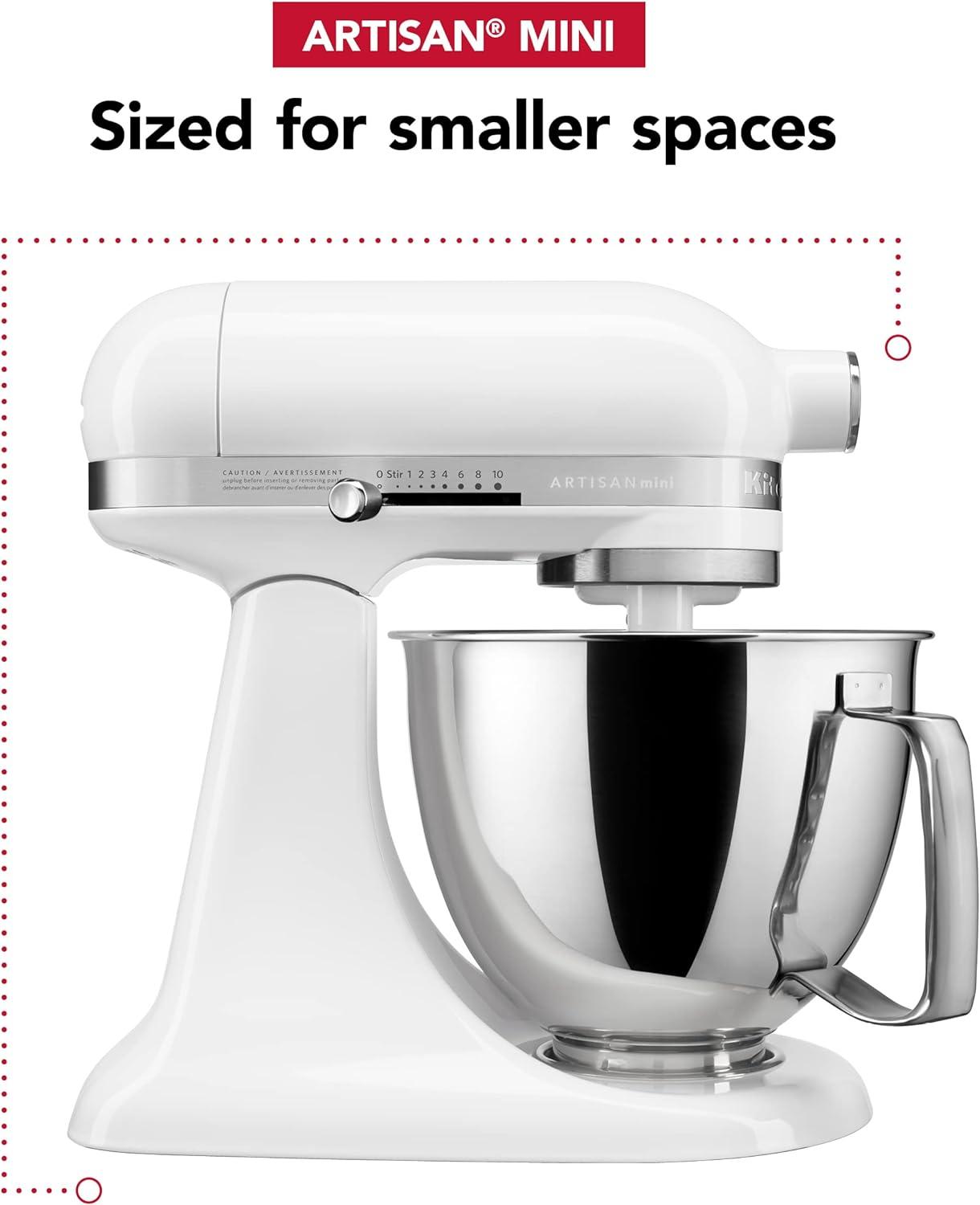 KitchenAid® Artisan® Mini 3.5-Quart Tilt-Head White Stand Mixer