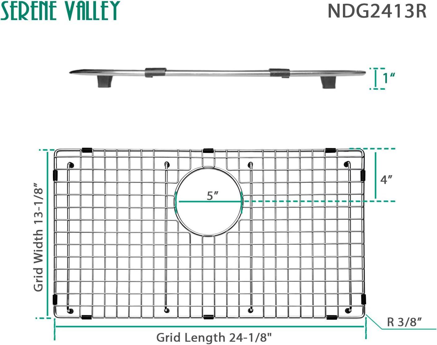 24.17-in x 13.11-in Rear Drain Heavy-Duty Stainless Steel Sink Grid