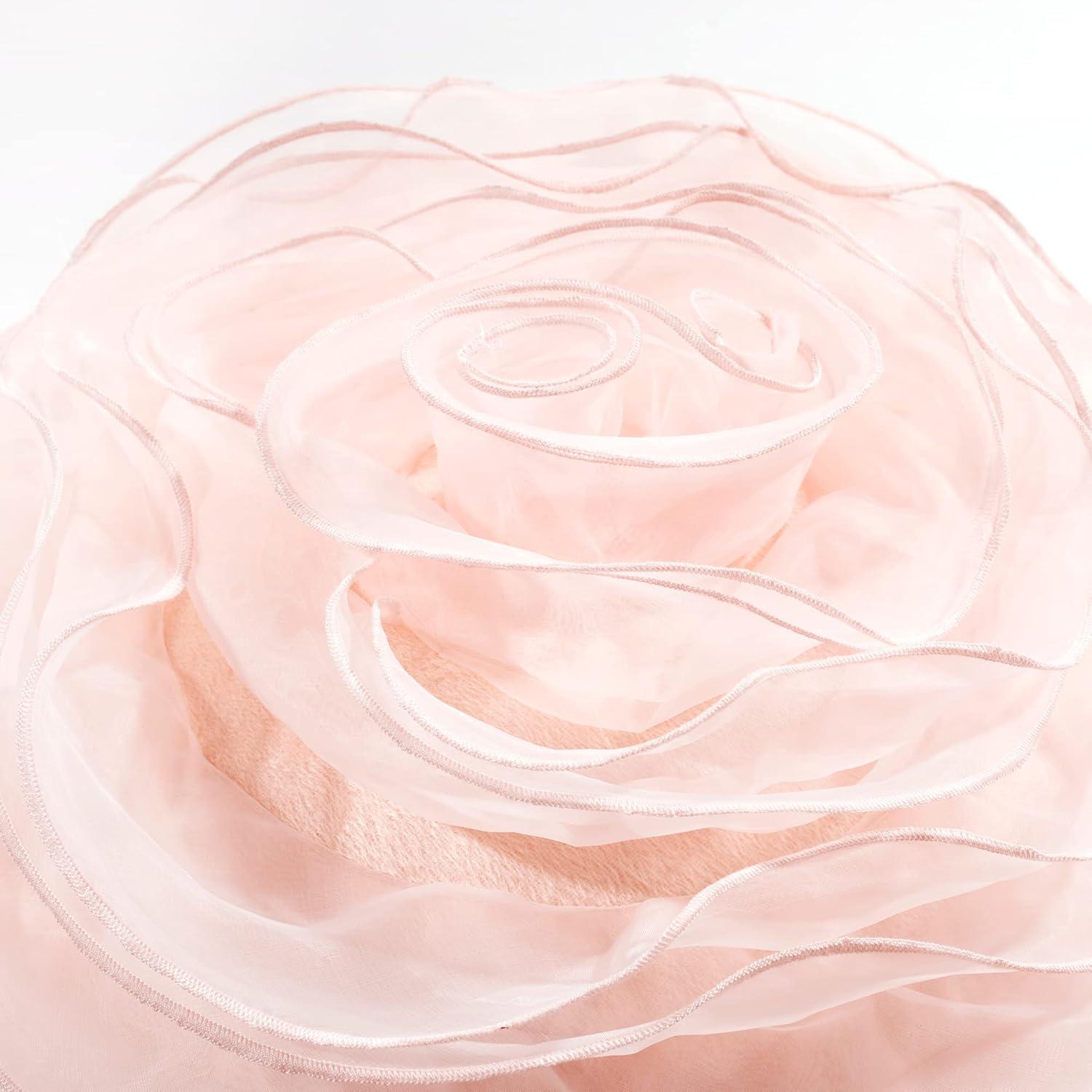 Lush Decor 17 in x 17 in Pink Ruffle Polyester Decorative Pillow