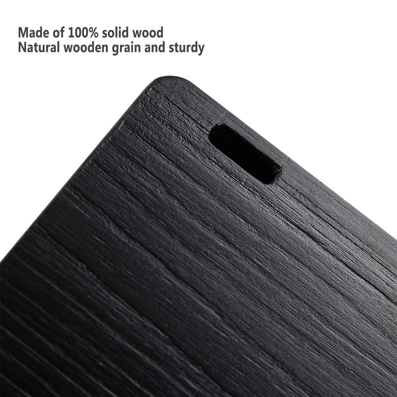 AZSKY Classic Nursery Book Shelves Black Wooden Floating Shelves Wall Bookshelf for Bathroom Decor Kitchen Spice Rack Organizer Kids Room 24 Inch Set of 3