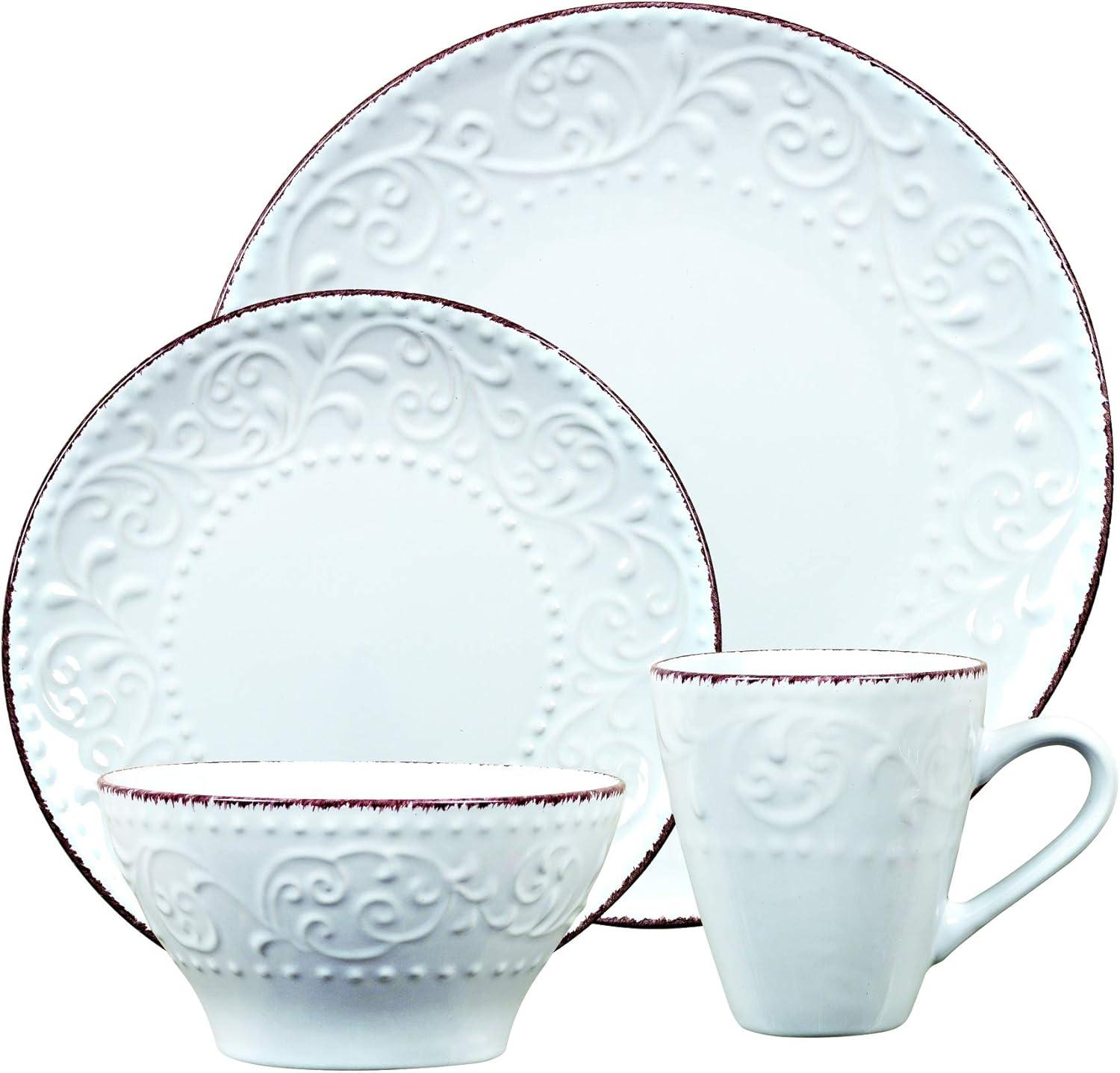 Lorren Home Trends Lorren 16 Piece Stoneware Dinnerware Set - Service for 4