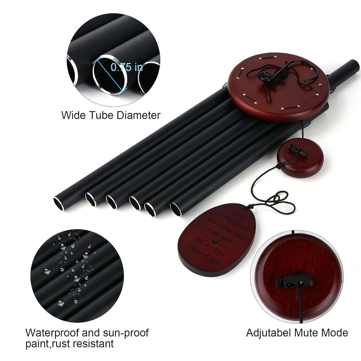 Sympathy Gifts for Loss of Loved One 32" Memorial Wind Chimes for Loss of Loved One Bereavement Condolence Gifts Sympathy Windchimes Memory Wind Chime with Memorial Card