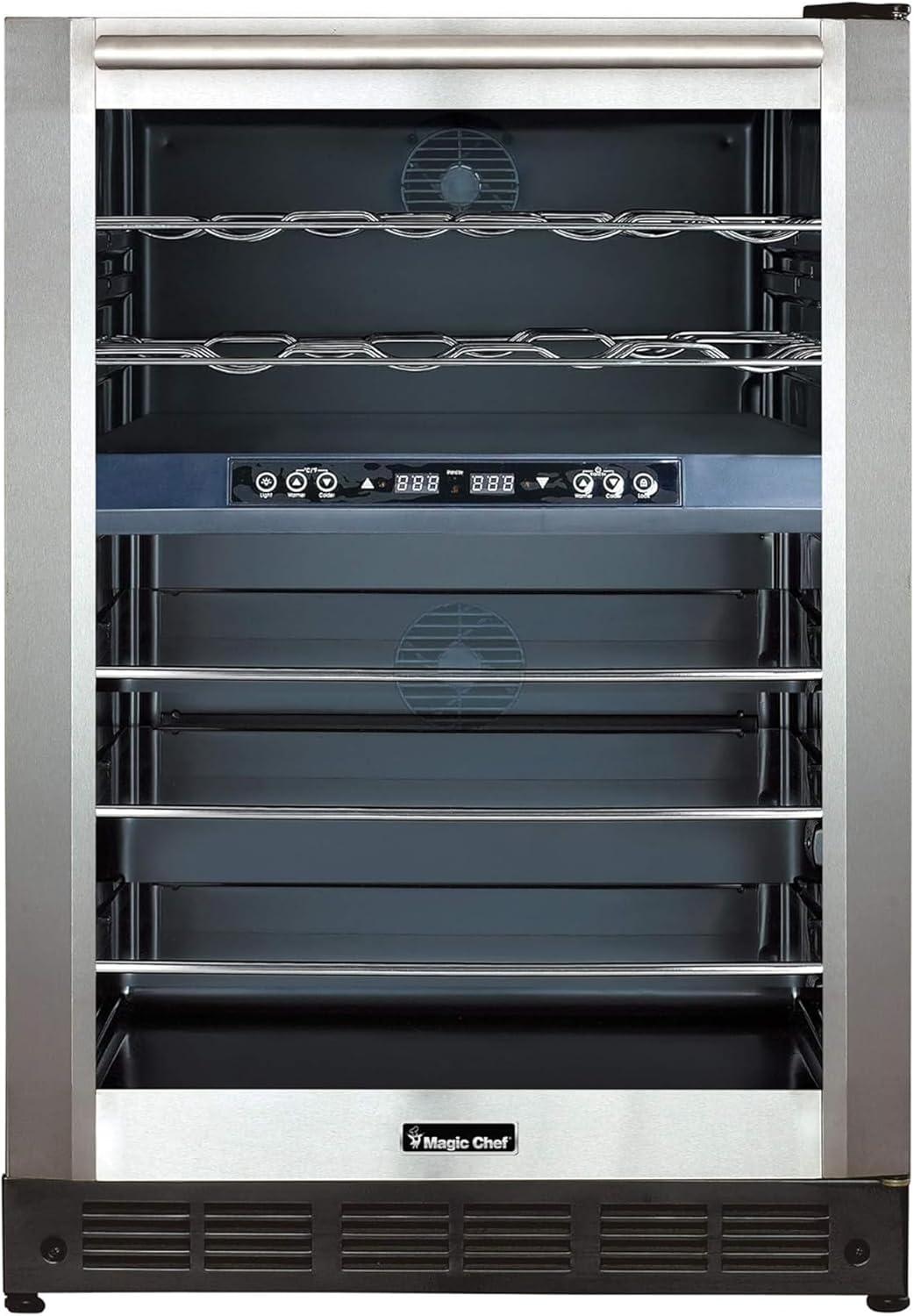 Magic Chef Magic Chef Dual Zone 23.4'' 44 Bottle with Reversible Door