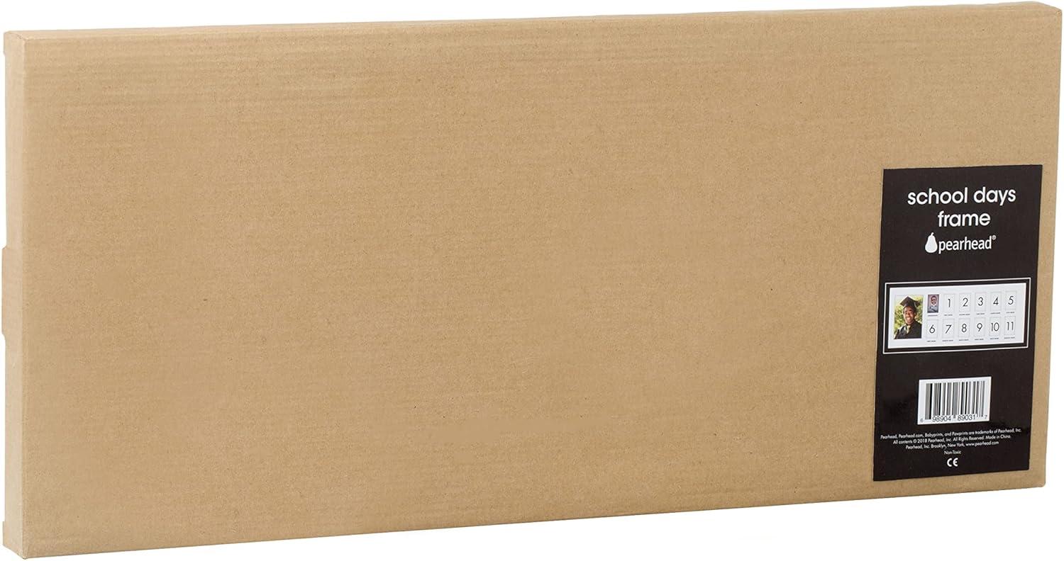 Pearhead School Days Graduation Frame, Celebrate Milestones By Sharing Photos from Kindergarten to Graduation, Graduation Party Decor, K-12 School Picture Frame, Wall Mount, 13 Photos