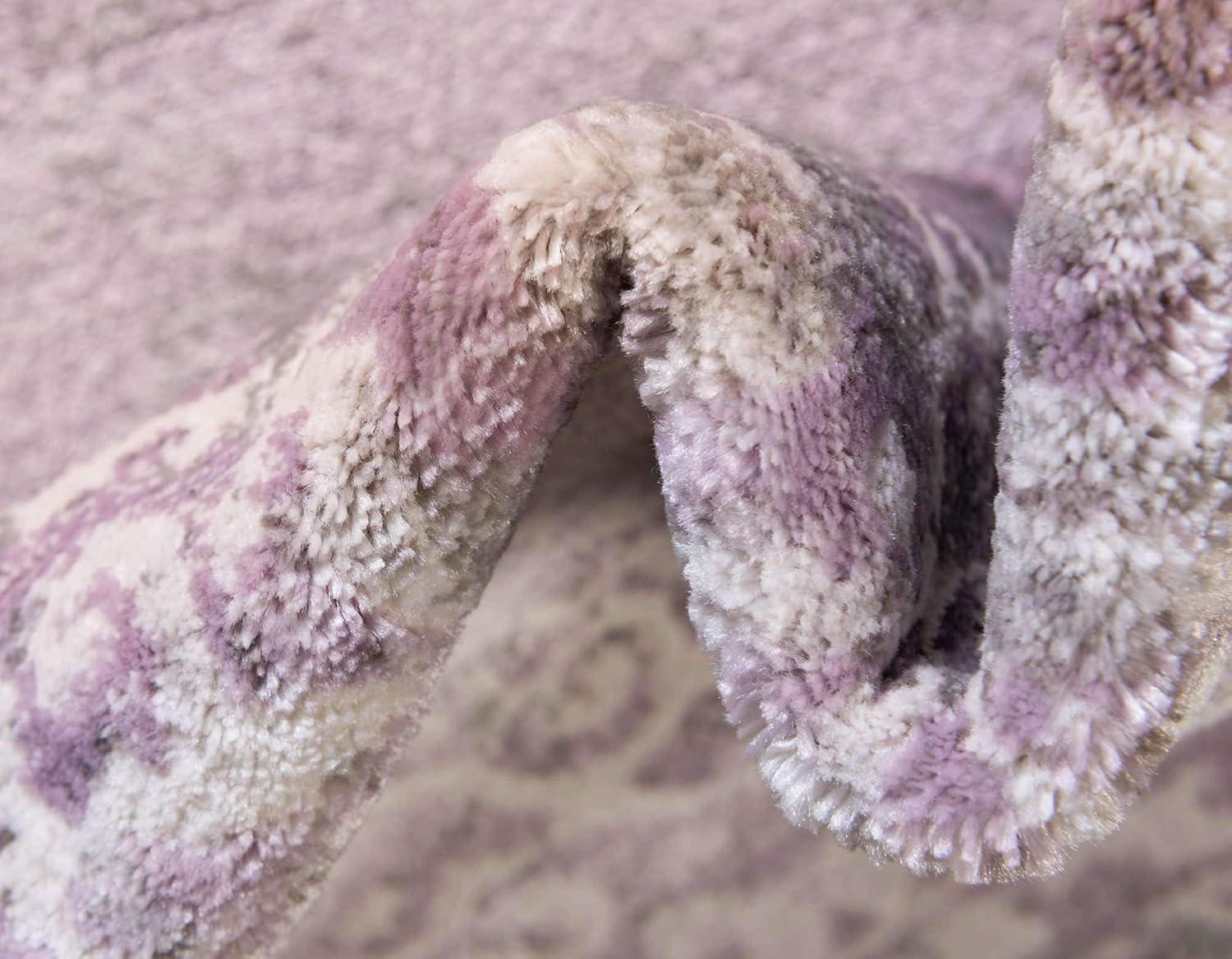 Unique Loom New Classical Collection Area Rug - Olwen (8' x 10' Rectangle Purple/Gray)