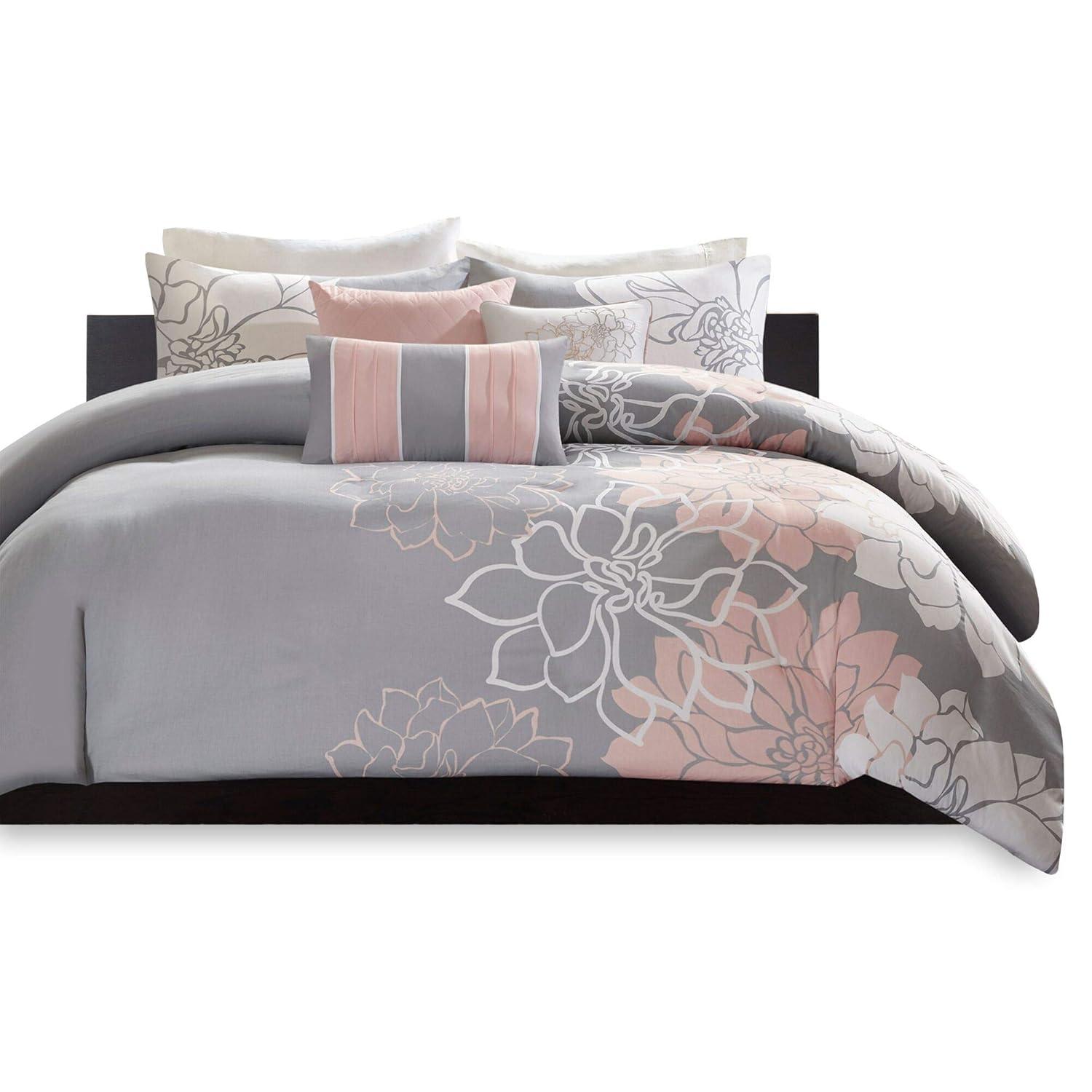 Madison Park Lola 7 Piece Floral Cotton Comforter Set