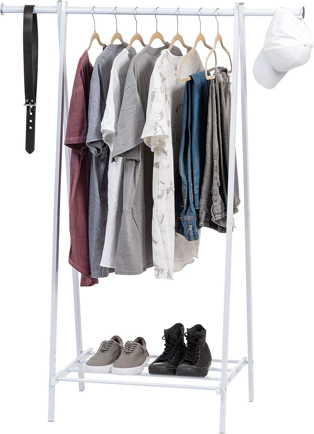 IRIS USA Free-Standing Clothing Rack, Metal Garment Rack