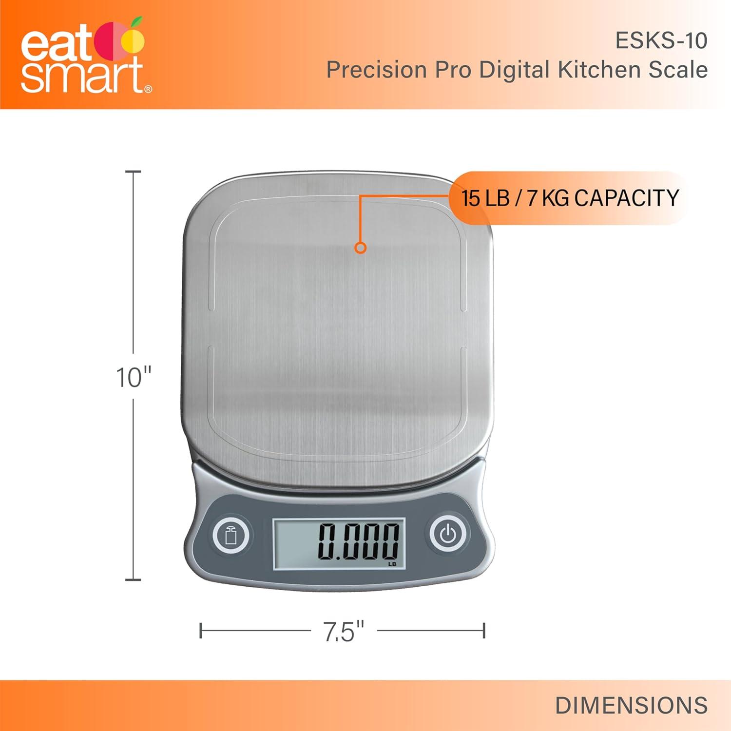 Stainless Steel Digital Kitchen Scale with LCD Display