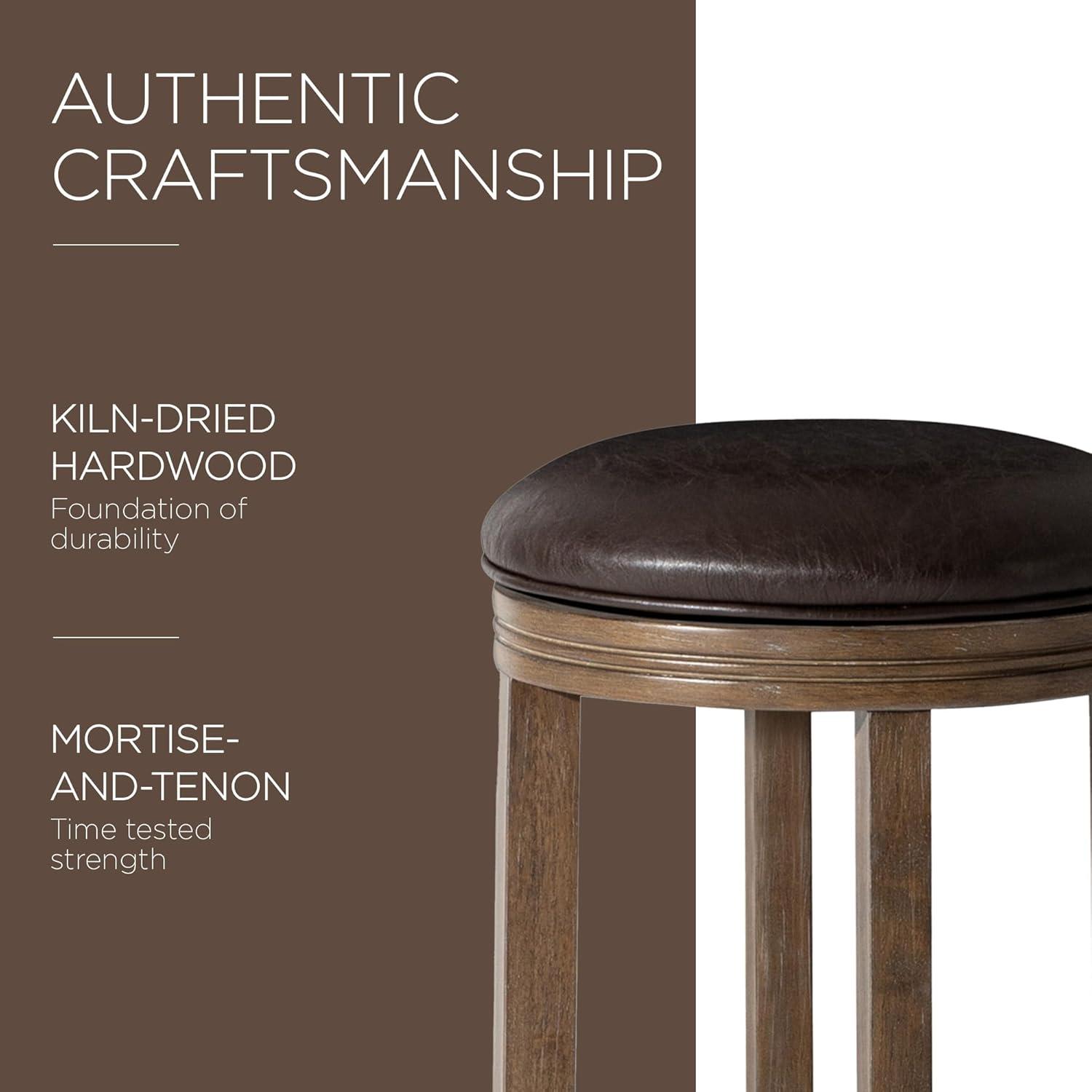 Maven Lane Maven Lane Eva Stool with Vegan Leather Upholstery