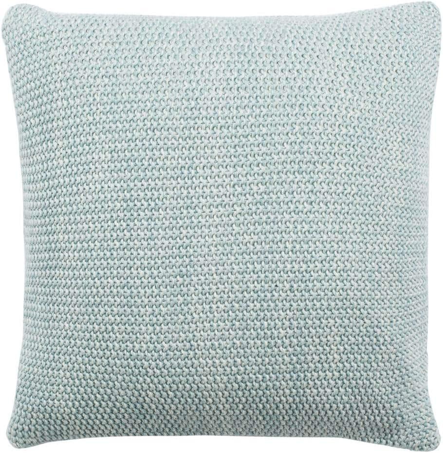 Liliana Light Blue Knit Square Decorative Pillow