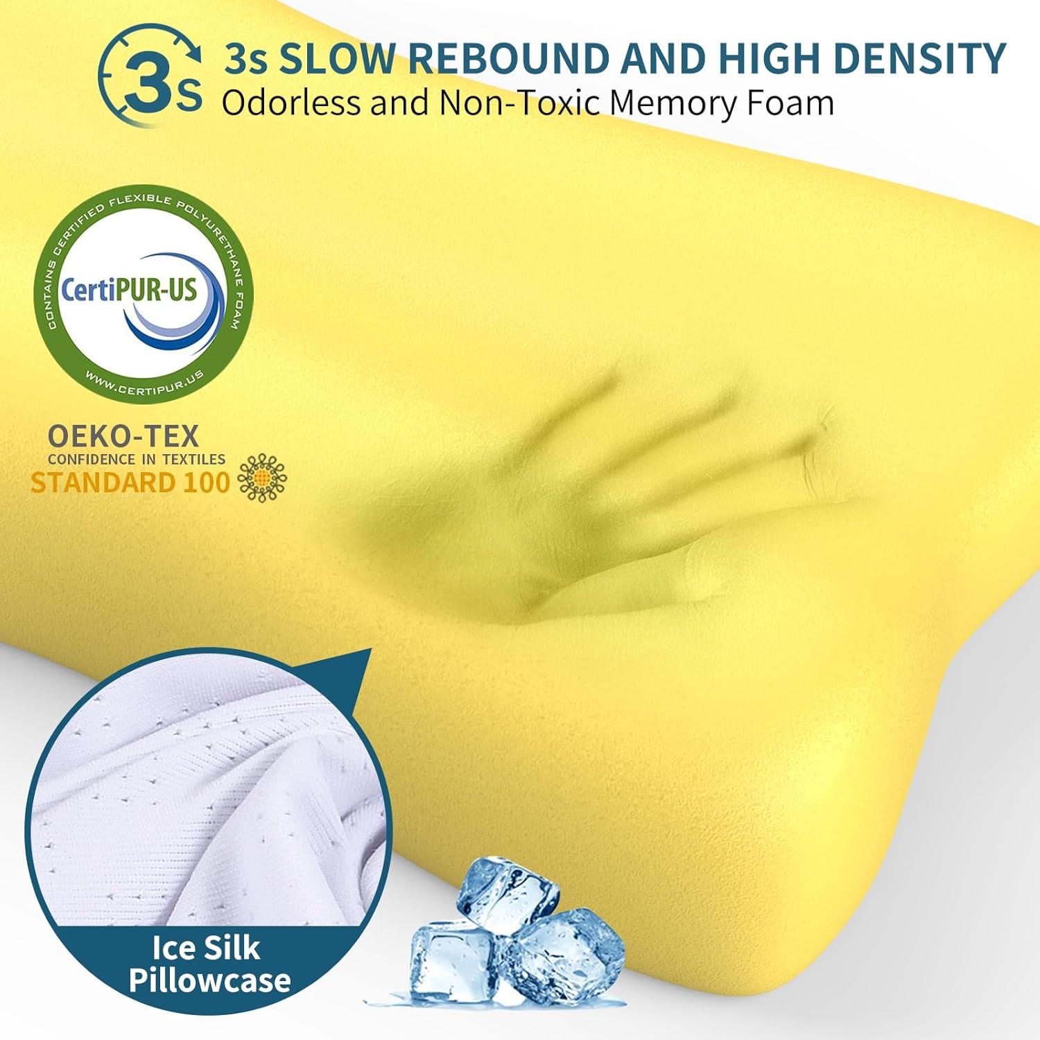 Cervical Pillows Memory Foam Pillows For Neck Pain Relief, Ergonomic Pillows For Shoulder Pain Relief, Contour Pillows To Aid In Sleeping, Orthopedic Bed Pillows For Neck Support For Side Or Stomach Sleepers
