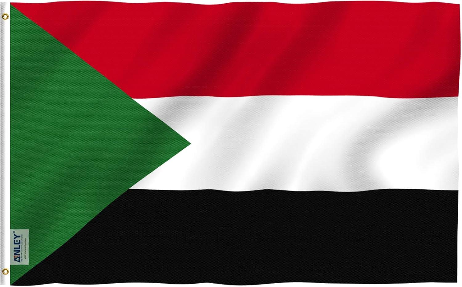 ANLEY 3 ft x 5 ft Sudan Flag - Sudanese Flags Polyester