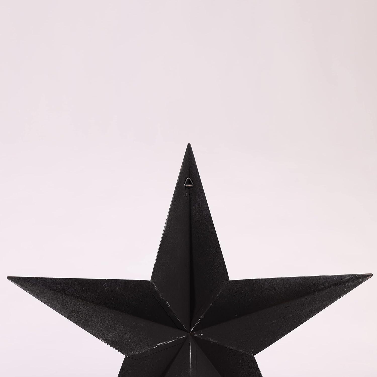 The CWI Gifts Metal Barn Star - 24" Galvanized Hanging Star - Farmhouse Wall Decor - White - 1, 24.00" x 24.00"