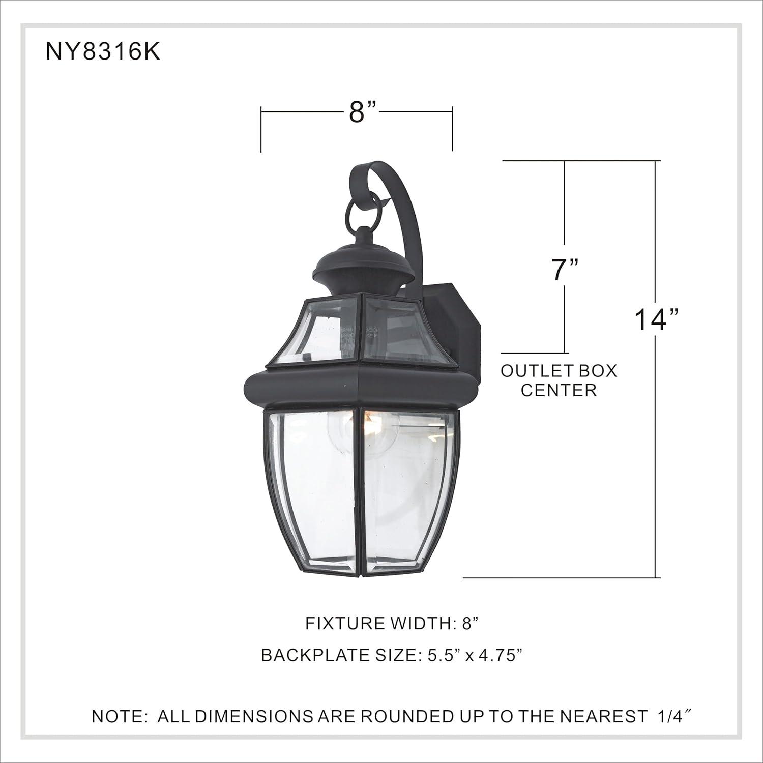 Quoizel Lighting Newbury 1 - Light Sconce in  Mystic Black
