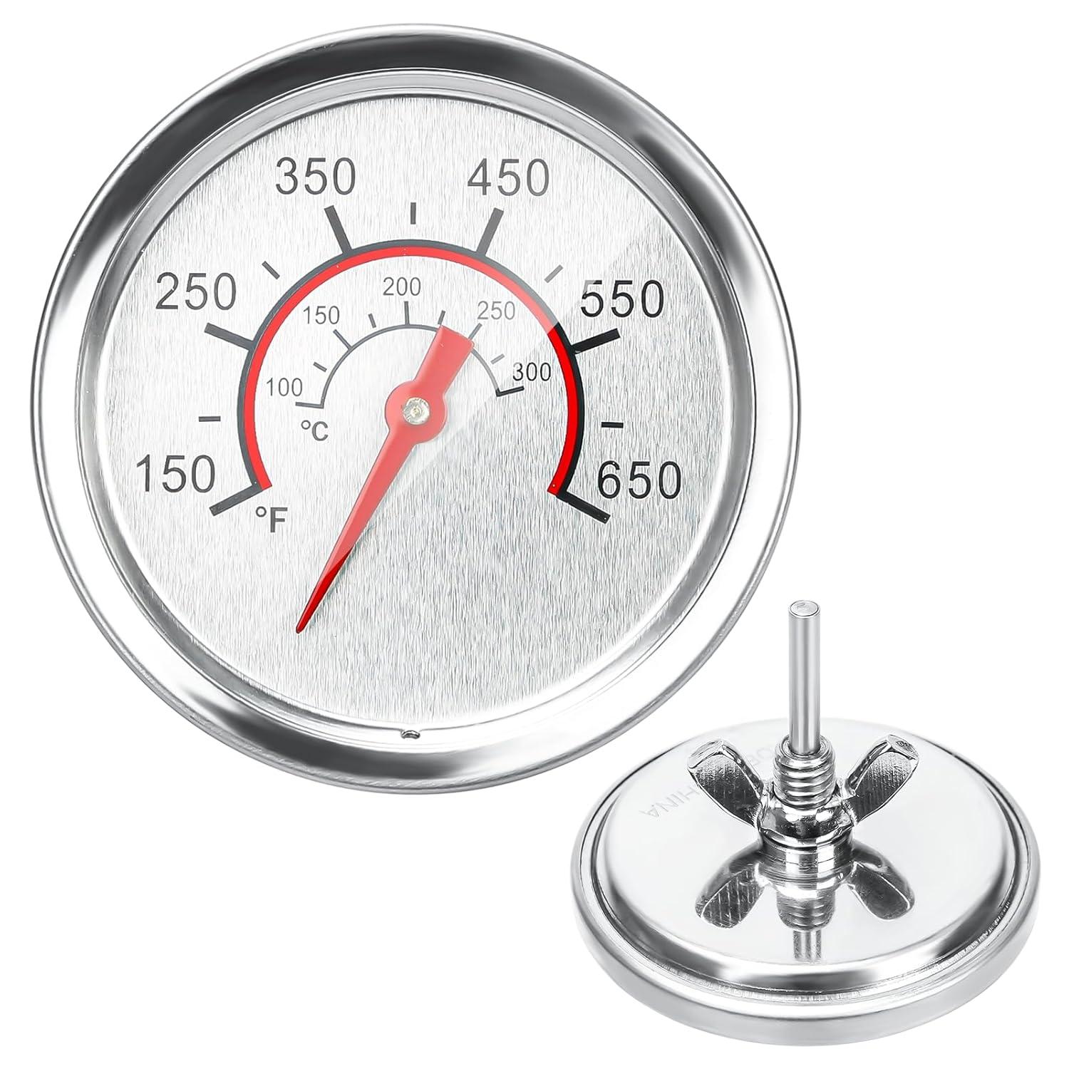 Hisencn 2.36'' Temperature Gauge for Charbroil Grill Replacement Parts, Grill Thermometer Gauge for Weber, Kenmore, Nexgrill, Brinkmann, Jenn Air Grill