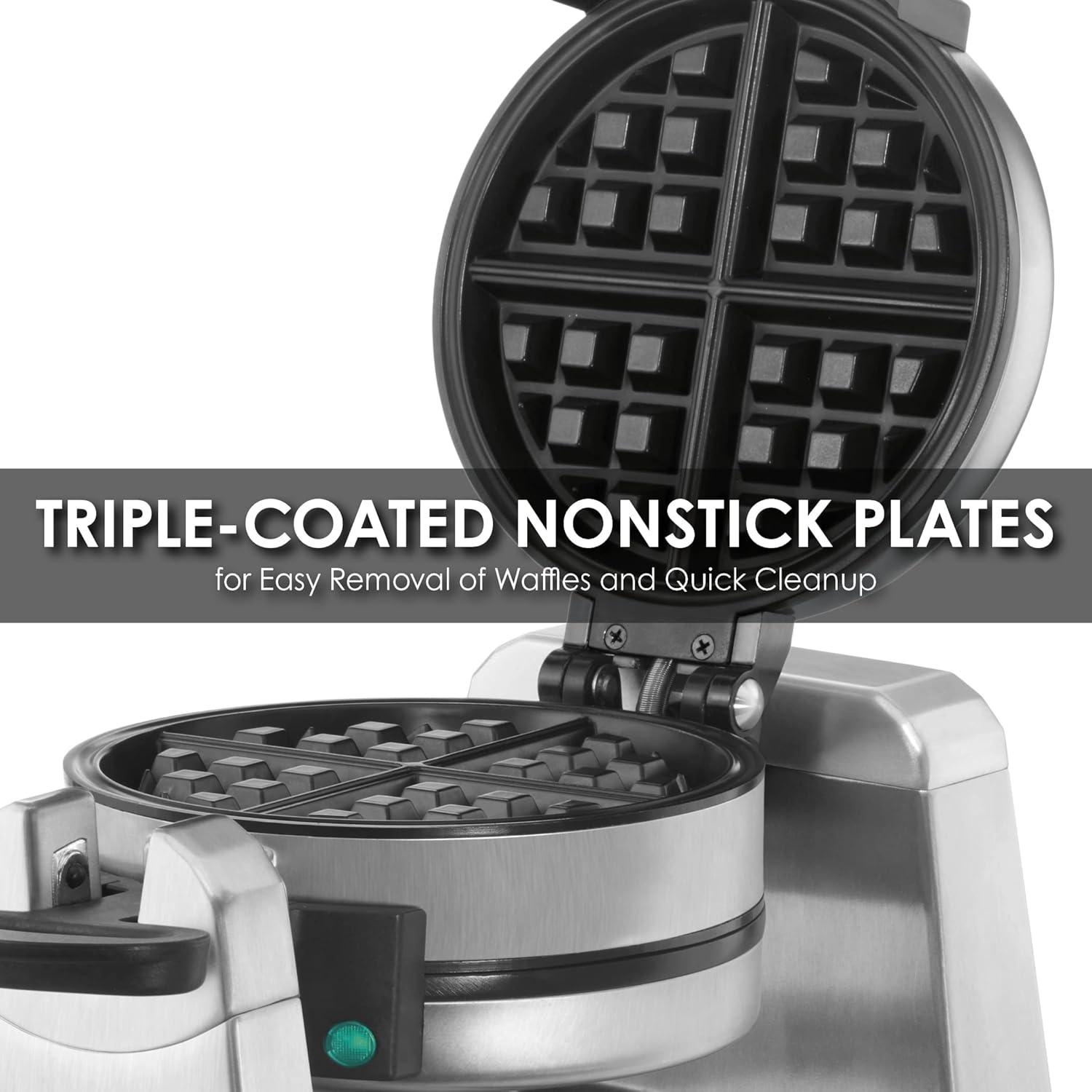 Waring Double Belgian Waffle Maker with Cast Iron Grids