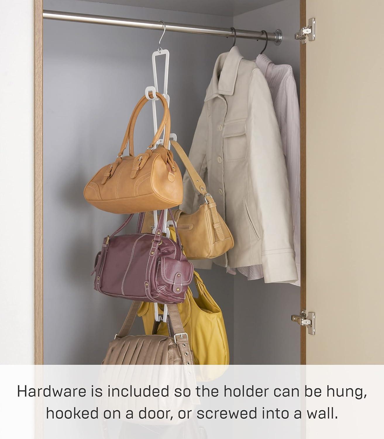 Yamazaki Home Chain Link Bag Holder - Closet Storage Hanging Organizer Rack, Steel