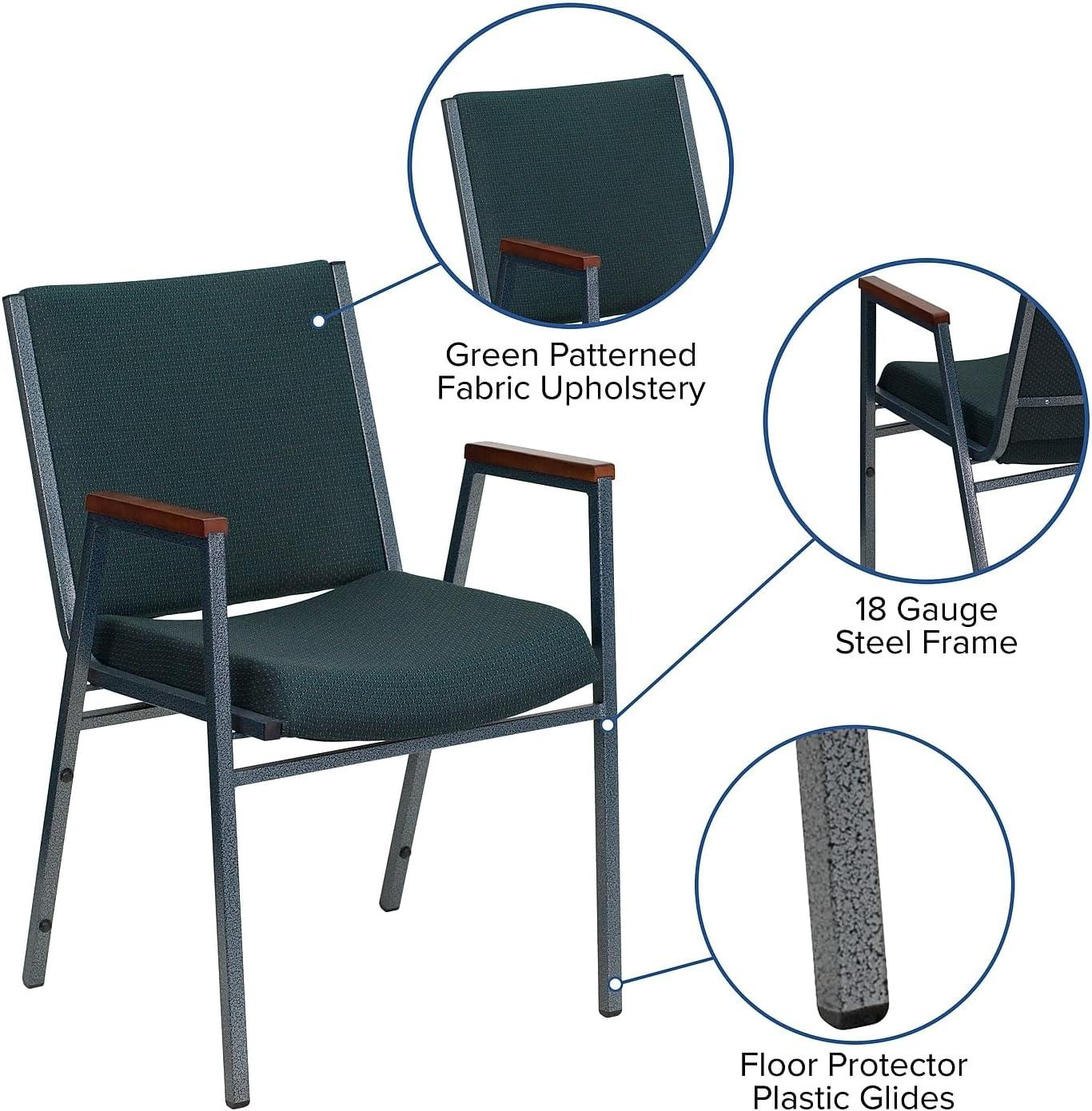 Offex Aliya Heavy Duty Stack Chair with Arms