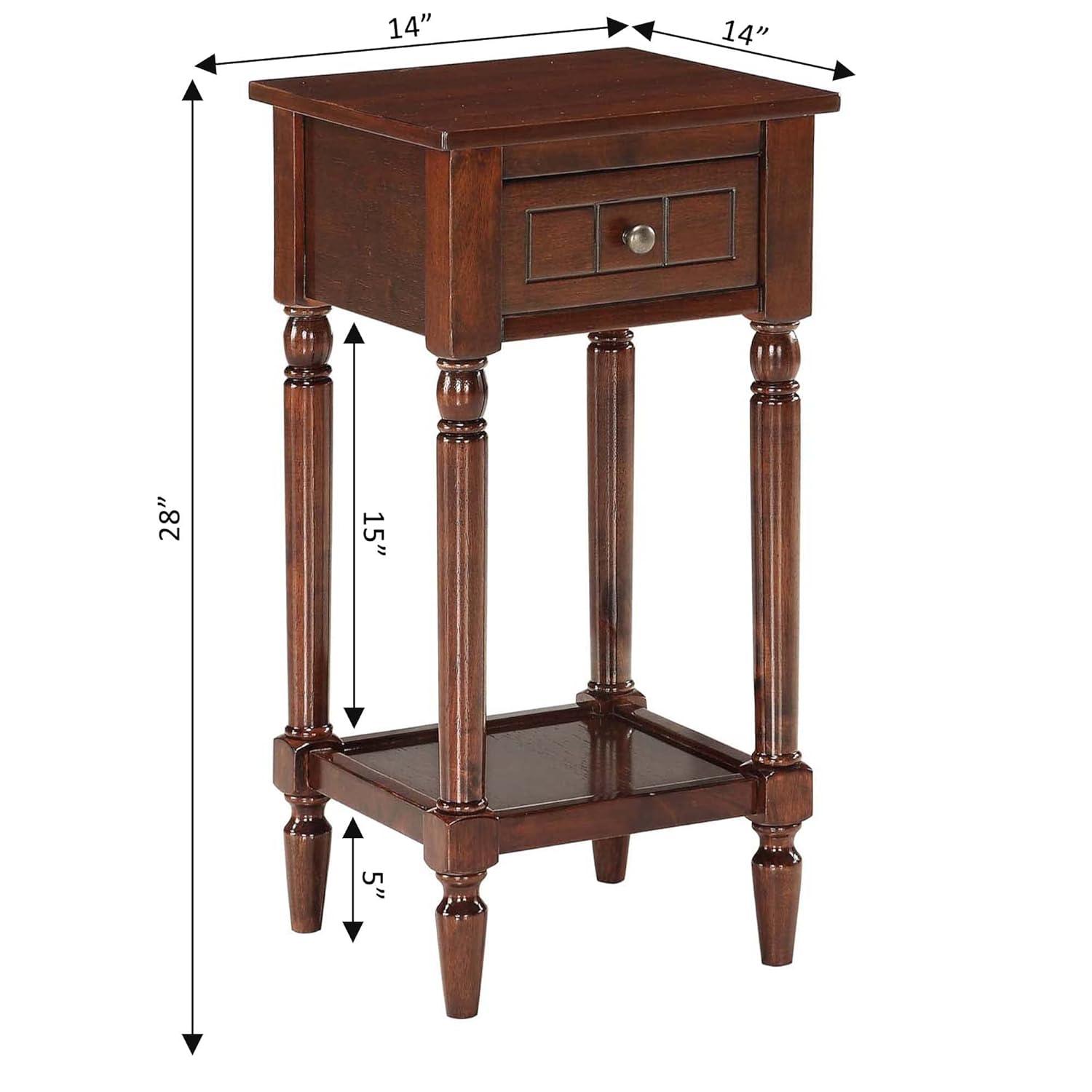 French Country Dark Gray Wirebrush Khloe Accent Table