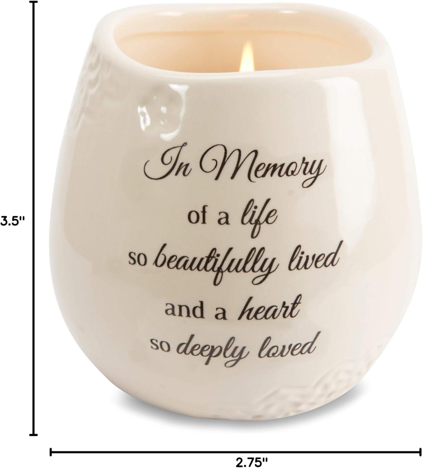 Light Your Way Memorial 19178 Beautifully Lived Ceramic Soy Wax Candle