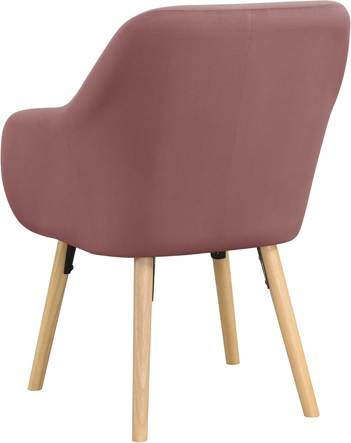 Convenience Concepts Take a Seat Charlotte Accent Chair, Blush Velvet