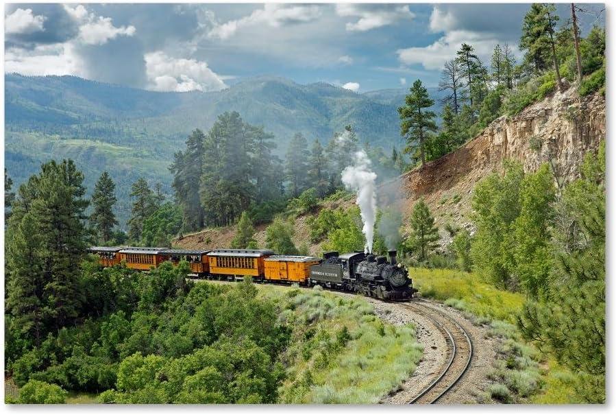 Trademark Fine Art Mike Jones " The Train, From Bridge " by Mike Jones Photo