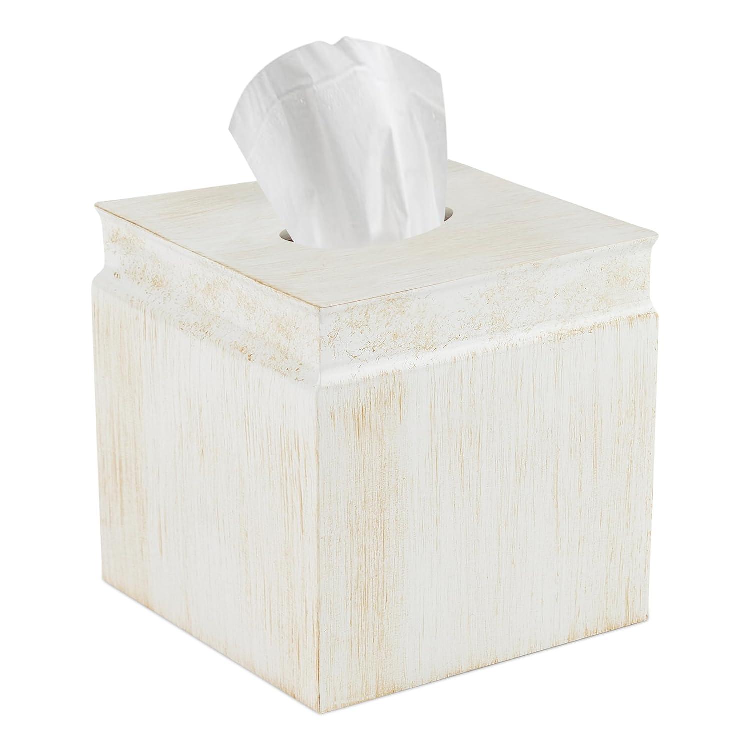 Creative Scents Rustic Luxe Square Tissue Box Cover