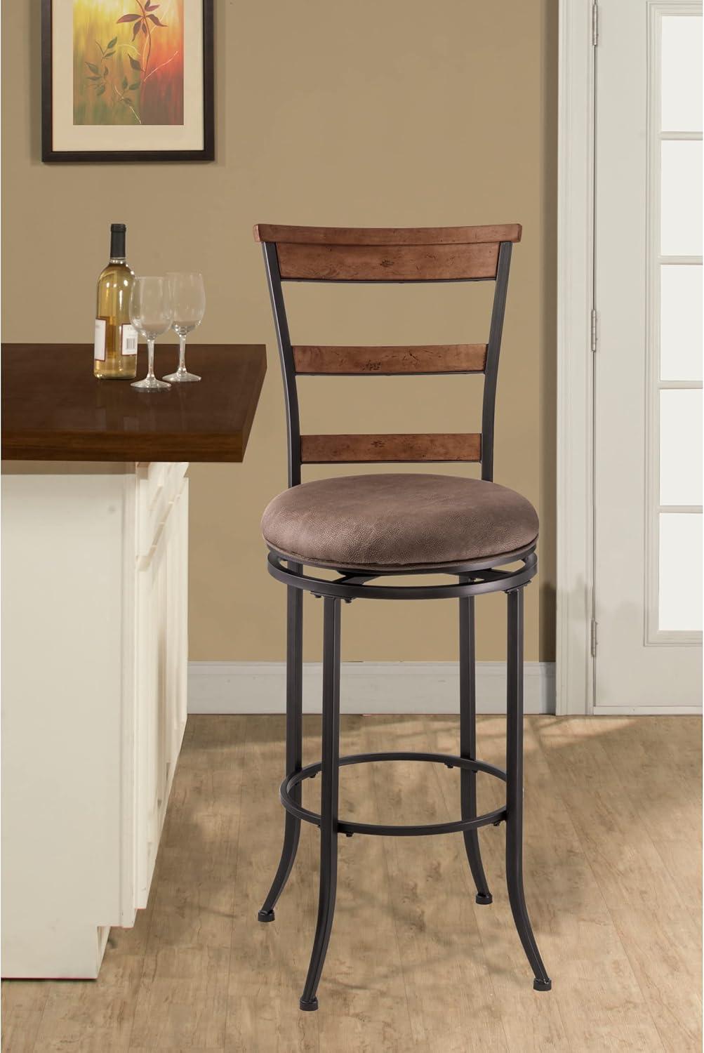 Hillsdale Charleston 46" Metal Contemporary Bar Stool in Gray