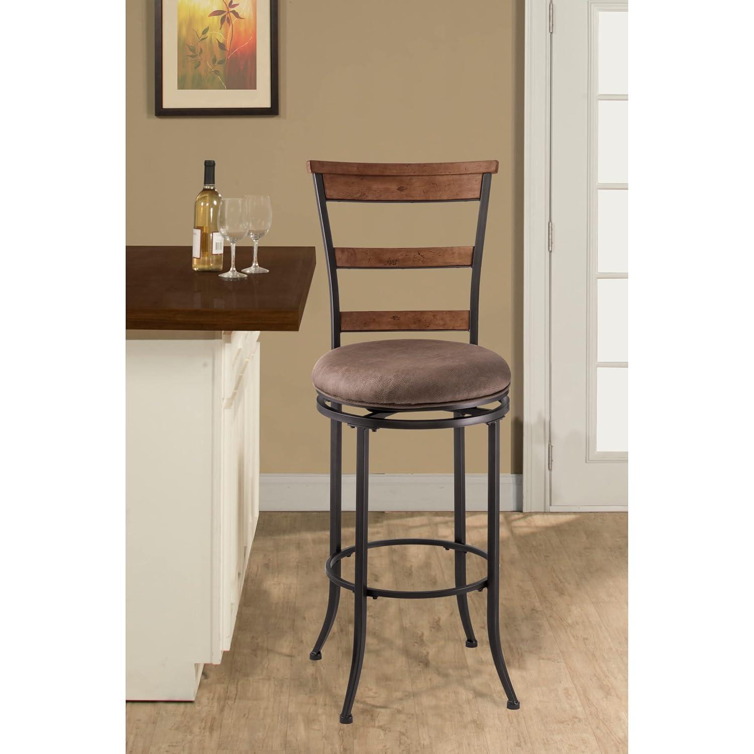 Hillsdale Charleston 46" Metal Contemporary Bar Stool in Gray