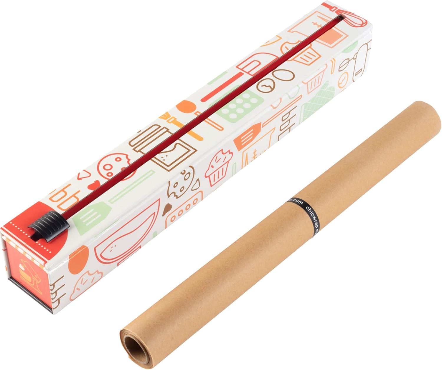 Unbleached Silicone-Coated Parchment Paper Roll with Dispenser