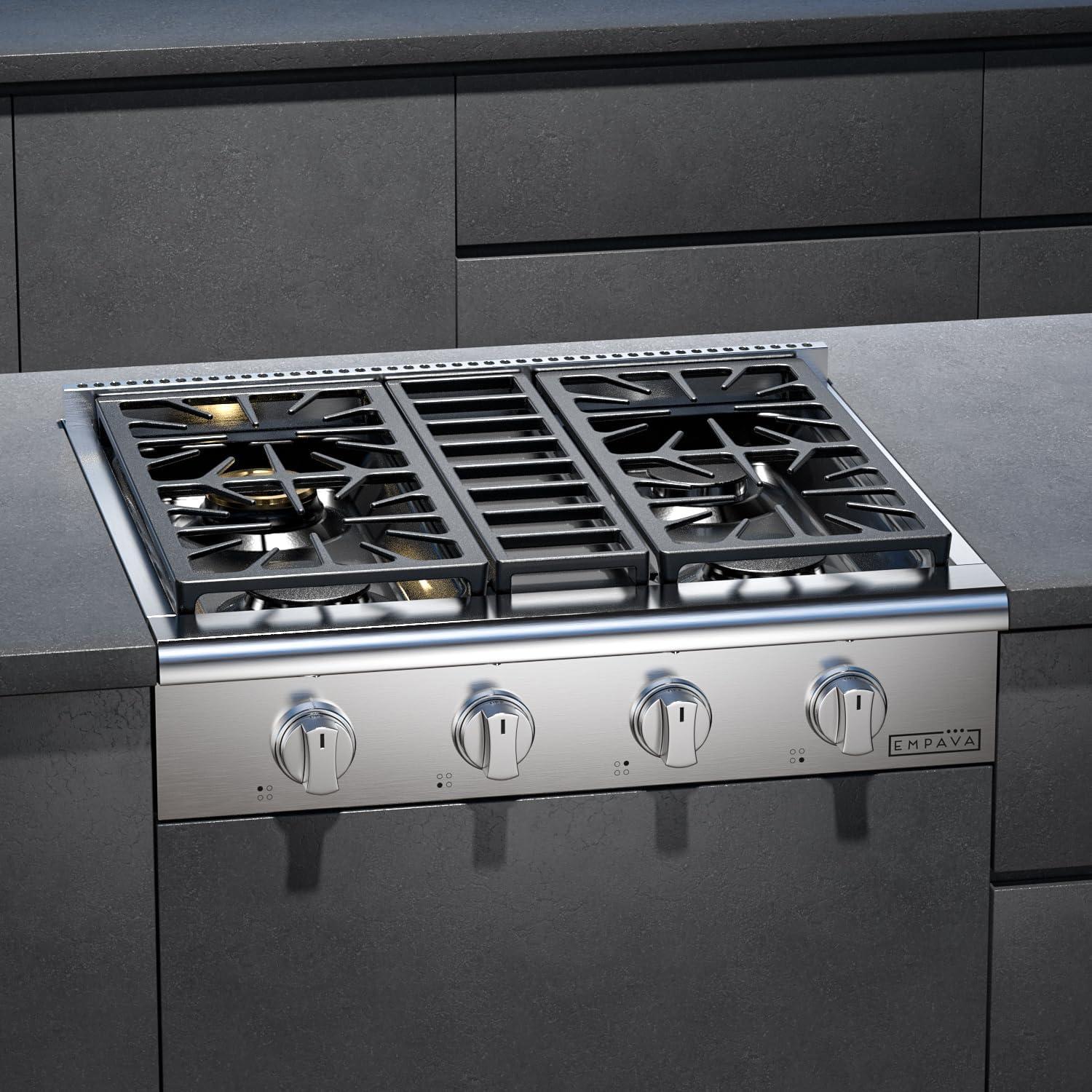 Empava 30" Stainless Steel 4 Burner Cooktop