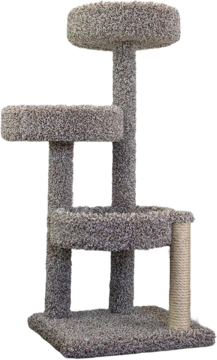 Gray Multi-Level Sisal and Carpet Cat Tree Tower