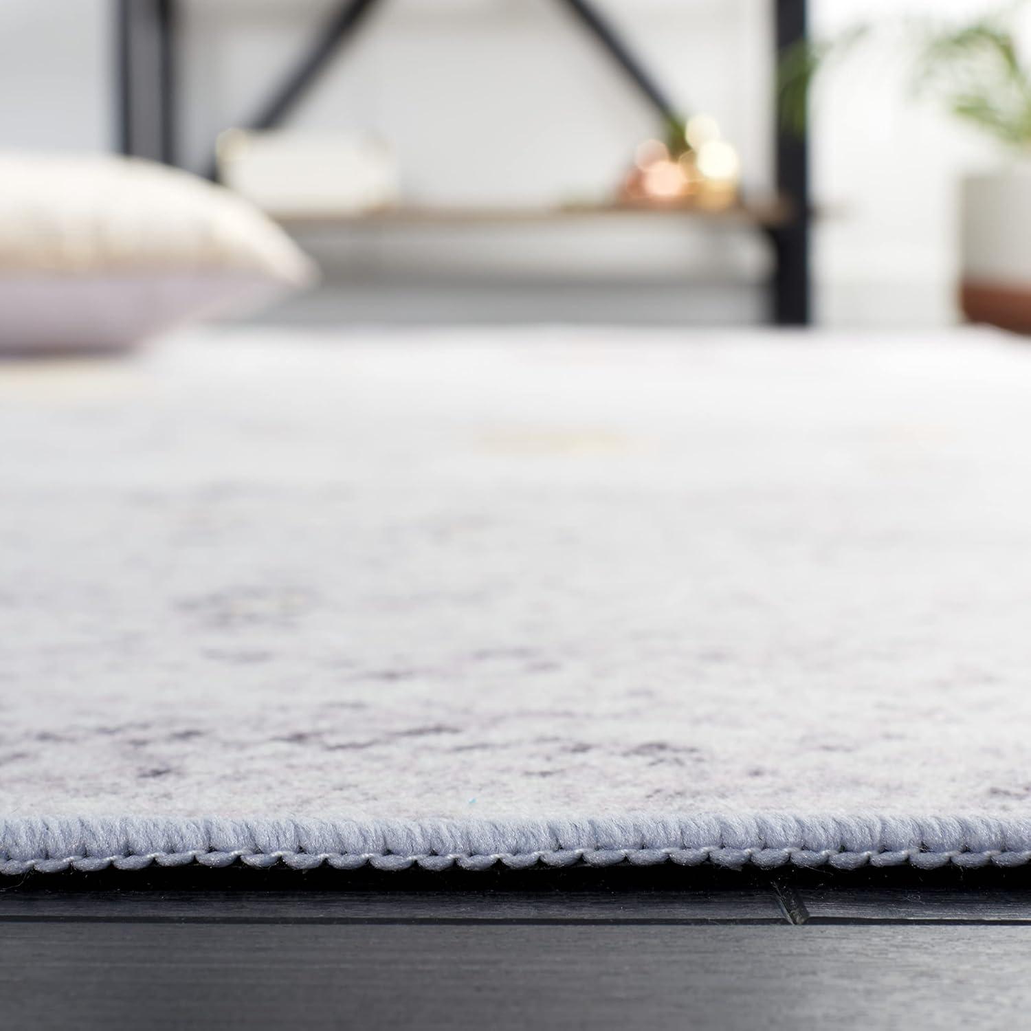 Tacoma TAC803 Power Loomed Machine Washable Area Rug - Grey/Gold - 4'x6' - Safavieh.