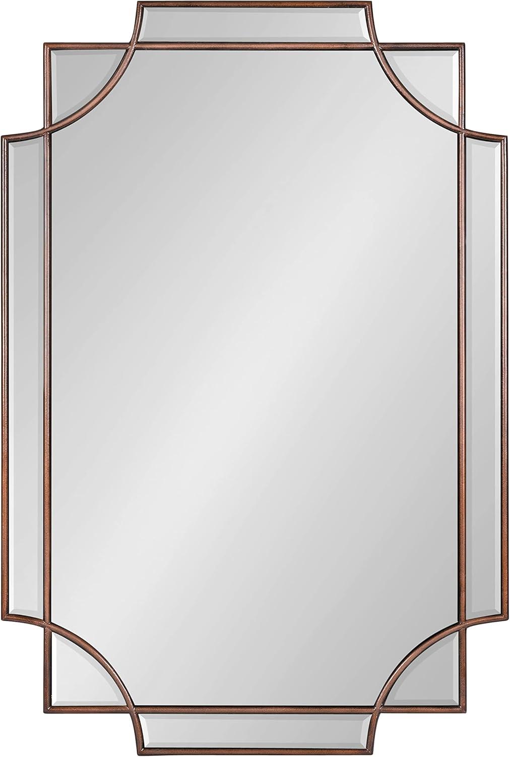 16" x 42" Minuette Decorative Framed Wall Mirror Bronze - Kate & Laurel All Things Decor: Modern Style, No Assembly Required, Wall Mount