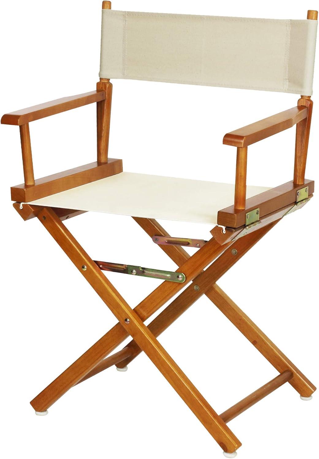 200-55-021-12 18 in. Directors Chair Honey Oak Frame with Natural & Wheat Canvas