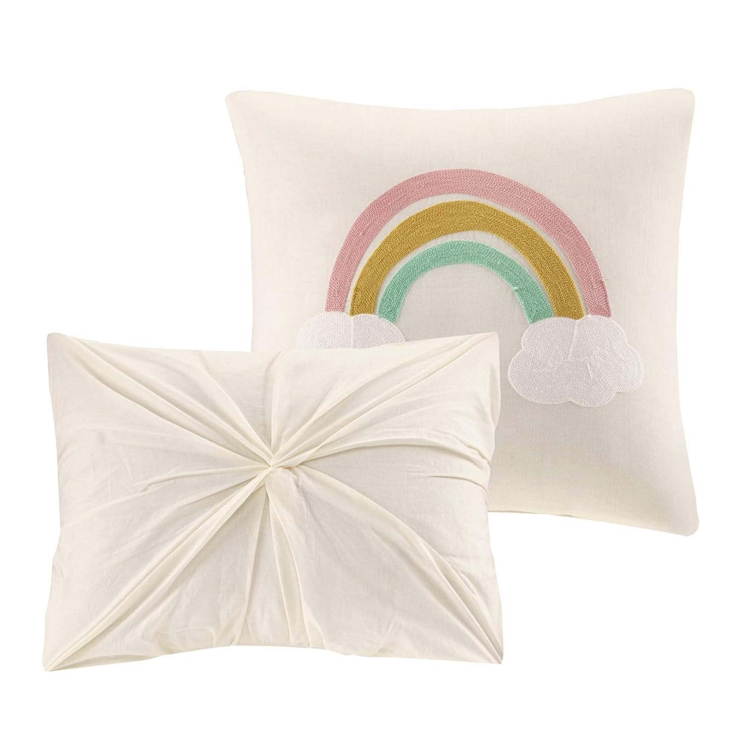 Callie Pom Pom Cotton Jacquard Quilt Set with Throw Pillows