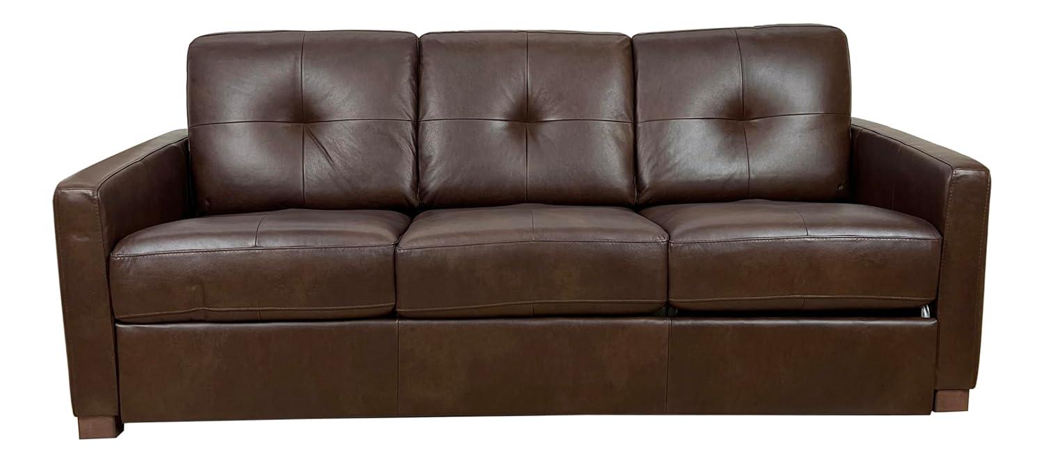 A&J Homes Studio 80.6'' Leather Sleeper Sofa