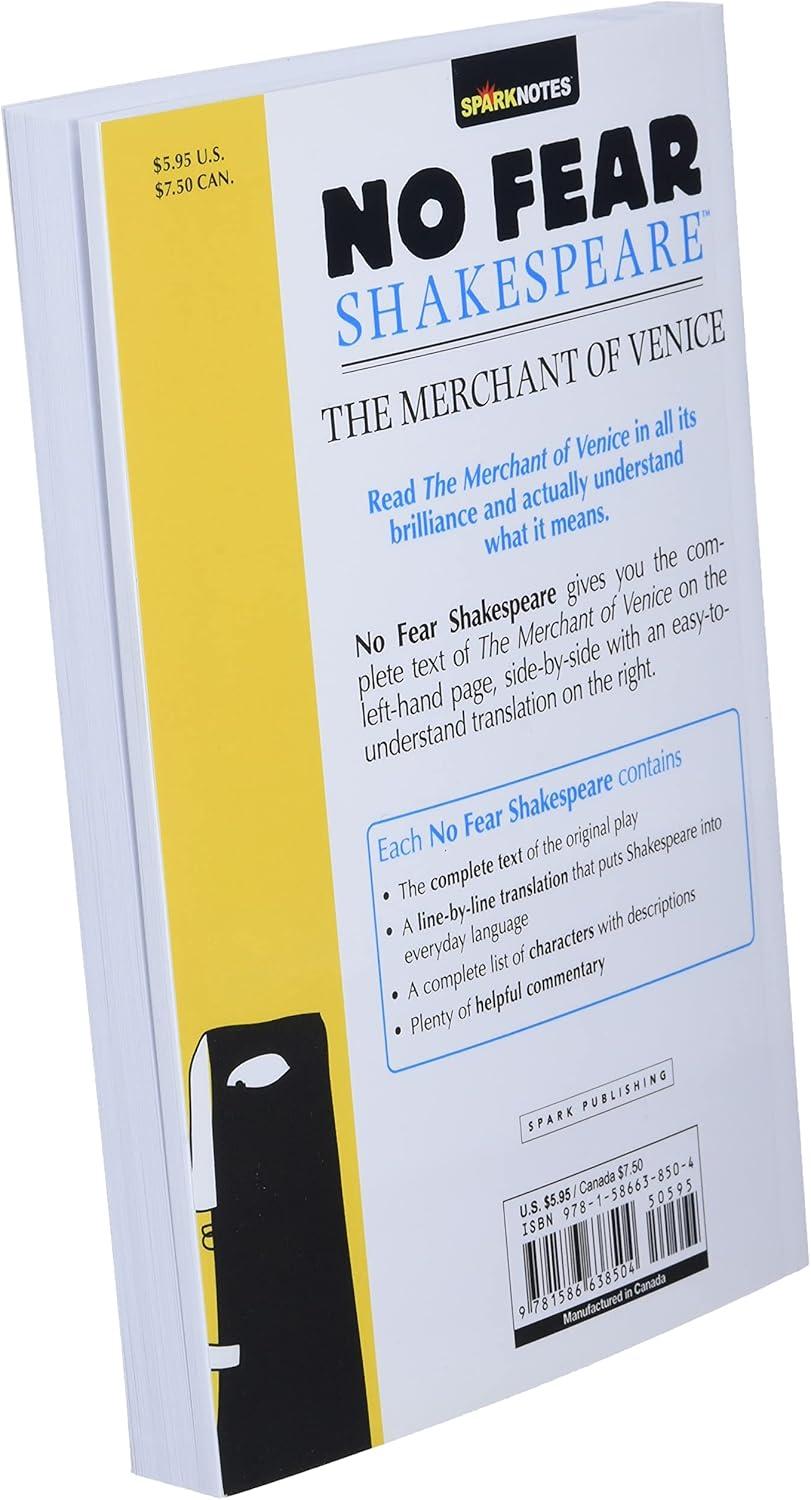 The Merchant of Venice - (Sparknotes No Fear Shakespeare) by  William Shakespeare & Sparknotes (Paperback)