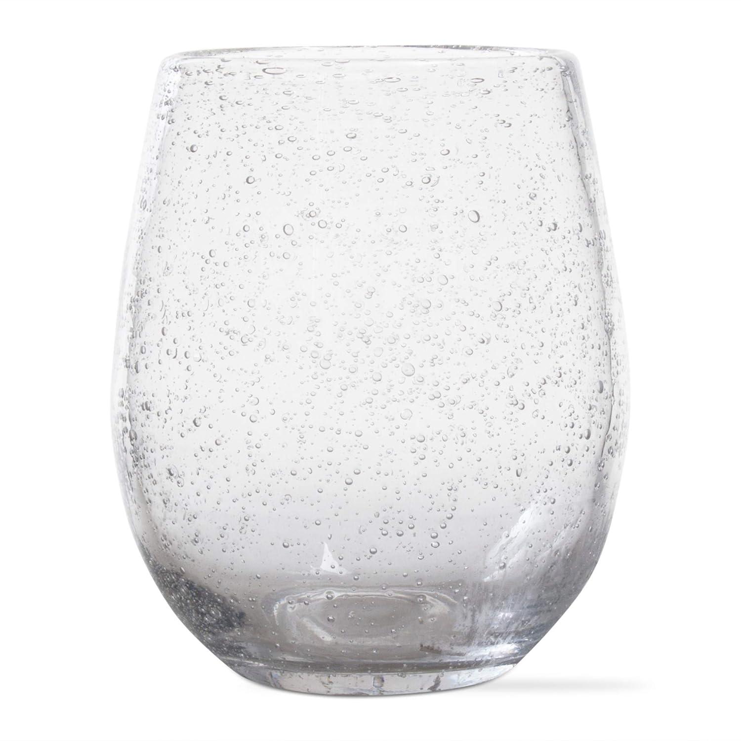 tagltd 16 oz. Single Clear Bubble Glass Stemless Drinkware