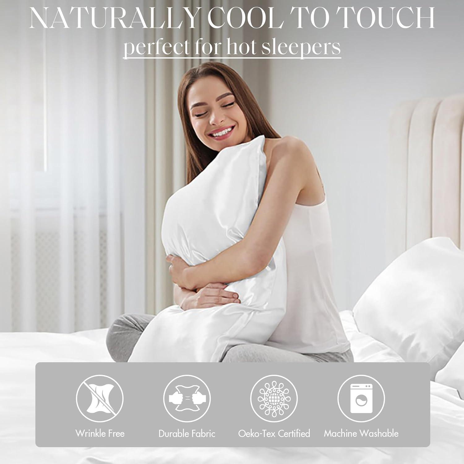 Madison Park Essentials Satin Luxury 2PC Pillowcases (Set of 2)