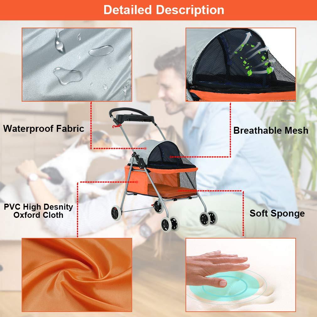 BestPet Foldable Pet Jogger Stroller